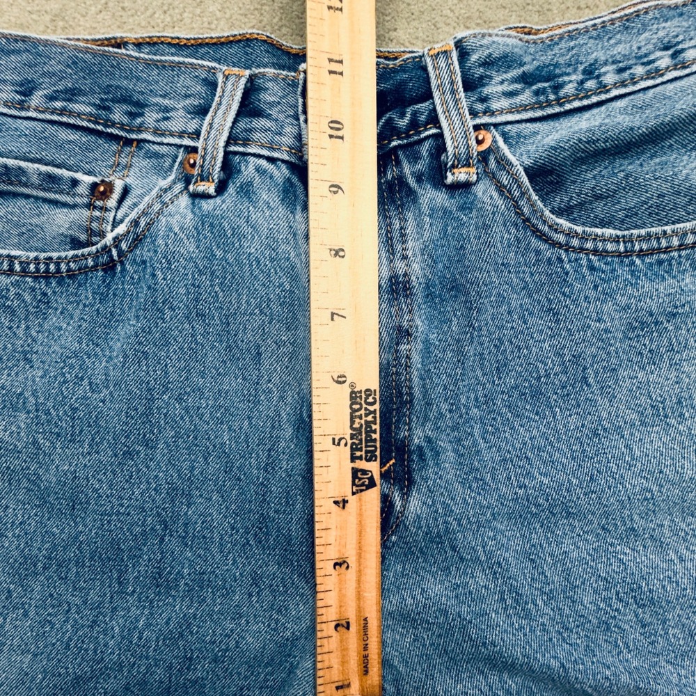 Levis 505 Regular Fit Straight Leg Jeans Mens 34x30 Medium Wash Blue Denim - Picture 6 of 14
